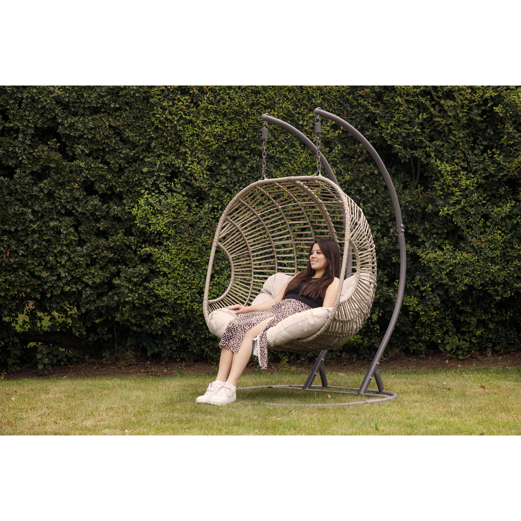 Dellonda Double Swinging Egg Chair with Cushion