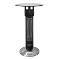 Dellonda Bistro Table with Heater 95cm, 1600W, Black/Stainless (DG63)