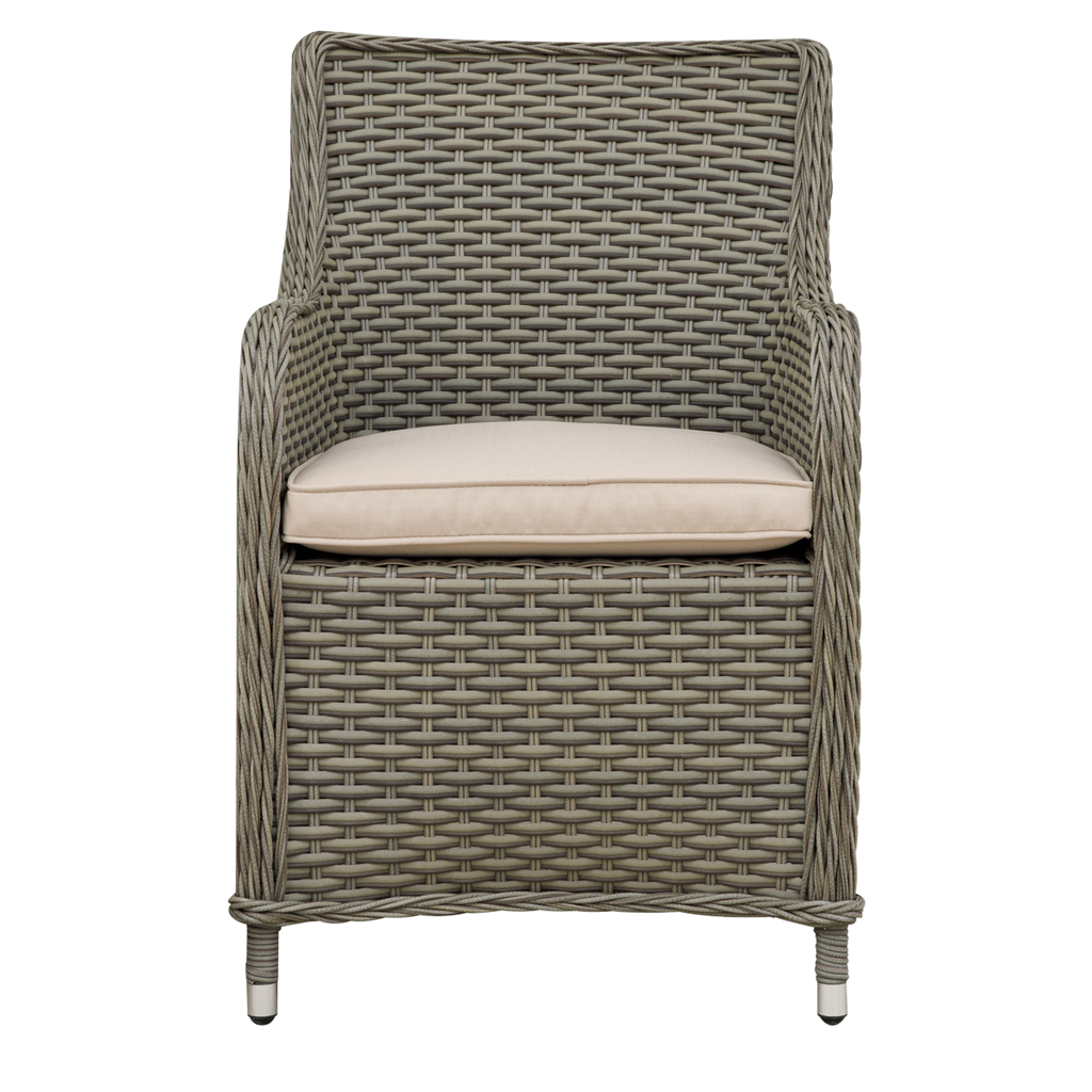 Dellonda Chester Rattan Outdoor Dining Chairs, Set of 2, Brown (DG64)