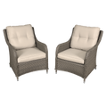 Dellonda Chester Rattan Wicker Outdoor Armchairs 2pc