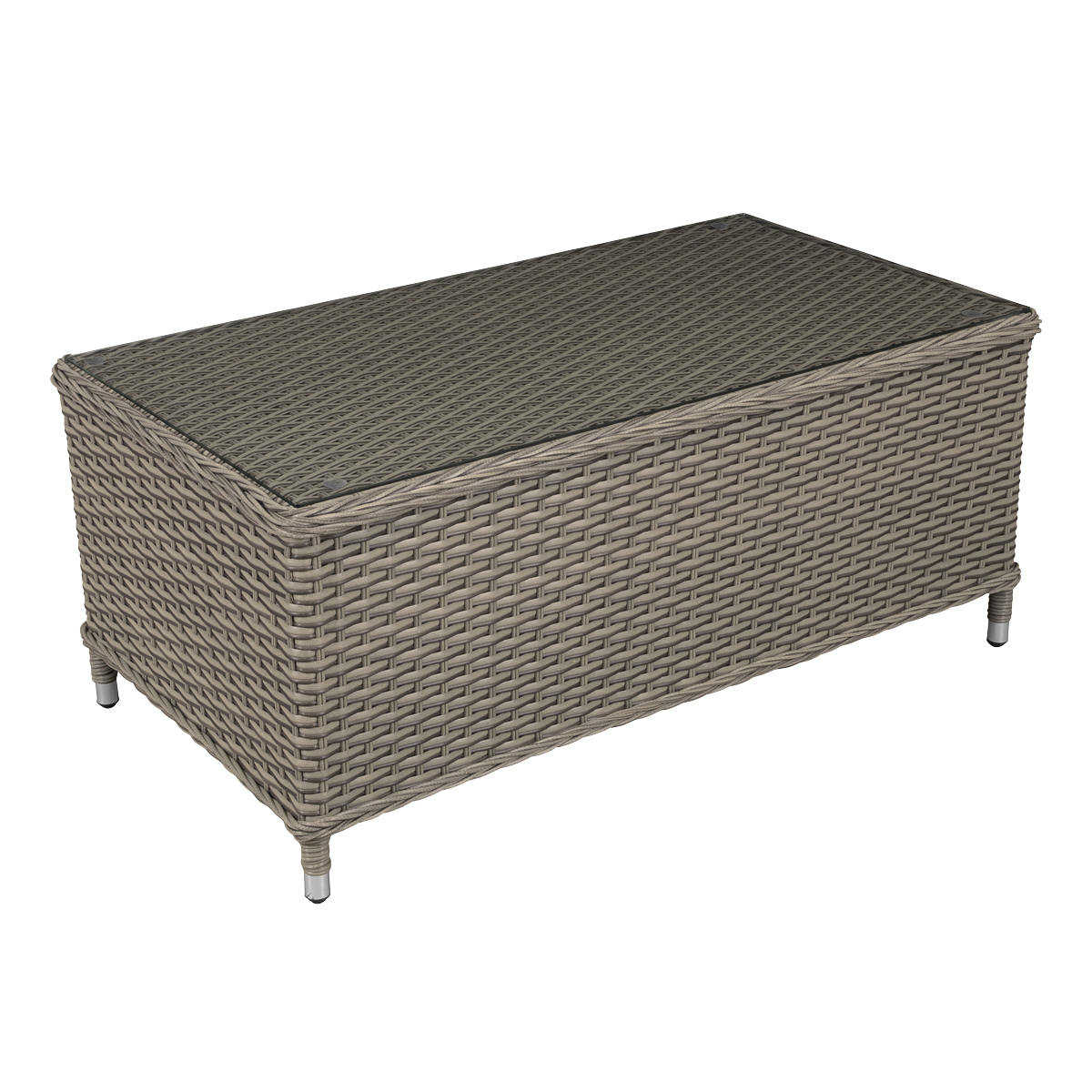 Chester 4-Piece Rattan Outdoor Sofa & Coffee Table Set, Brown (DG87)