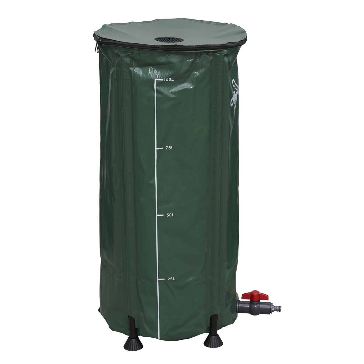 Dellonda Collapsible PVC Garden Water Butt with Lid & Drain Tap, 100L (DG8)