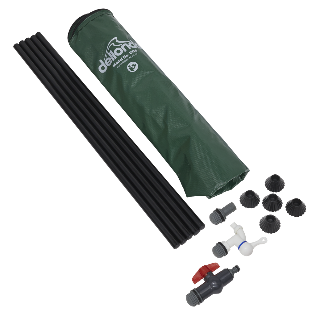 Dellonda Collapsible PVC Garden Water Butt with Lid & Drain Tap, 100L (DG8)