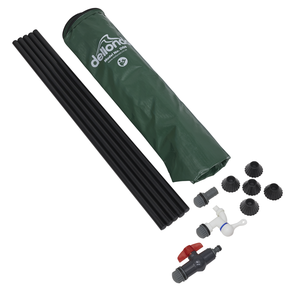 Dellonda Collapsible PVC Garden Water Butt with Lid & Drain Tap, 100L (DG8)
