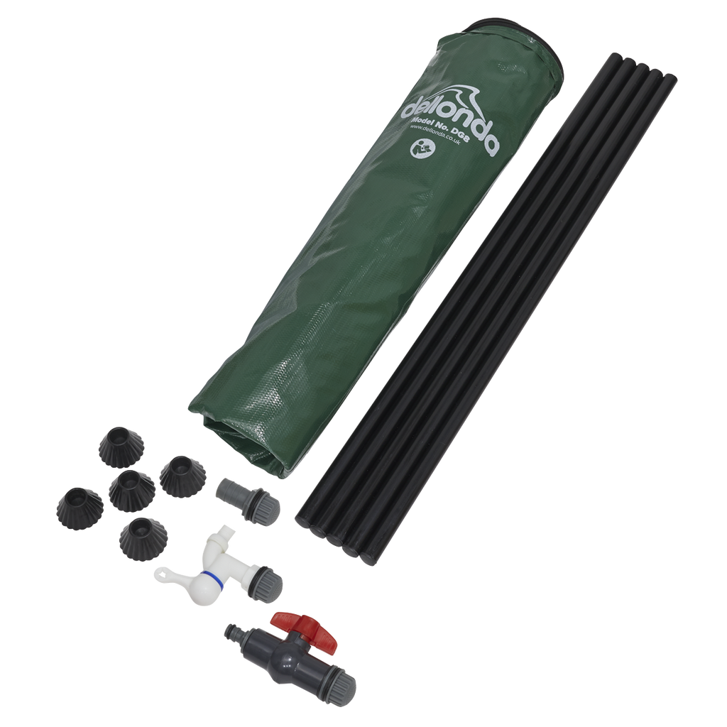Dellonda Collapsible PVC Garden Water Butt with Lid & Drain Tap, 100L (DG8)