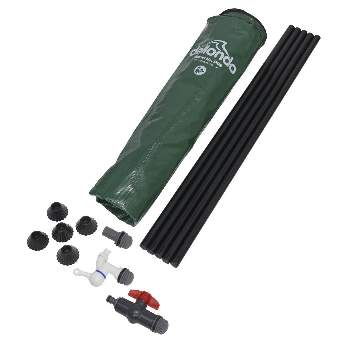 Dellonda Collapsible PVC Garden Water Butt with Lid & Drain Tap, 100L (DG8)