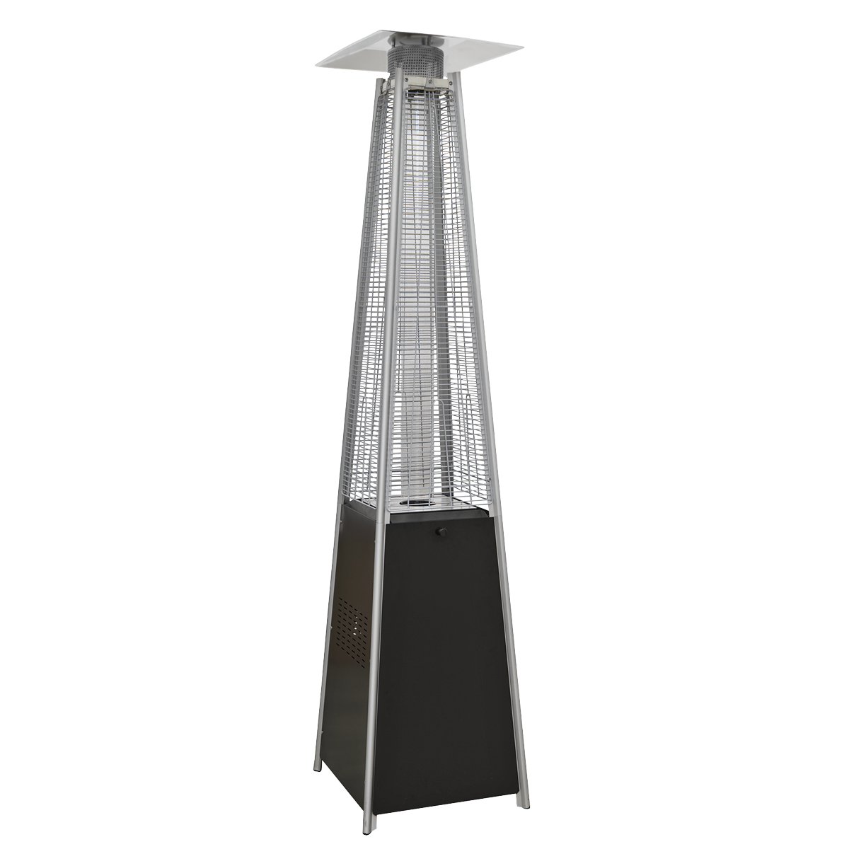 Dellonda Pyramid Gas Patio Heater 13kW, Black (DG98) (Factory Refurbished B)