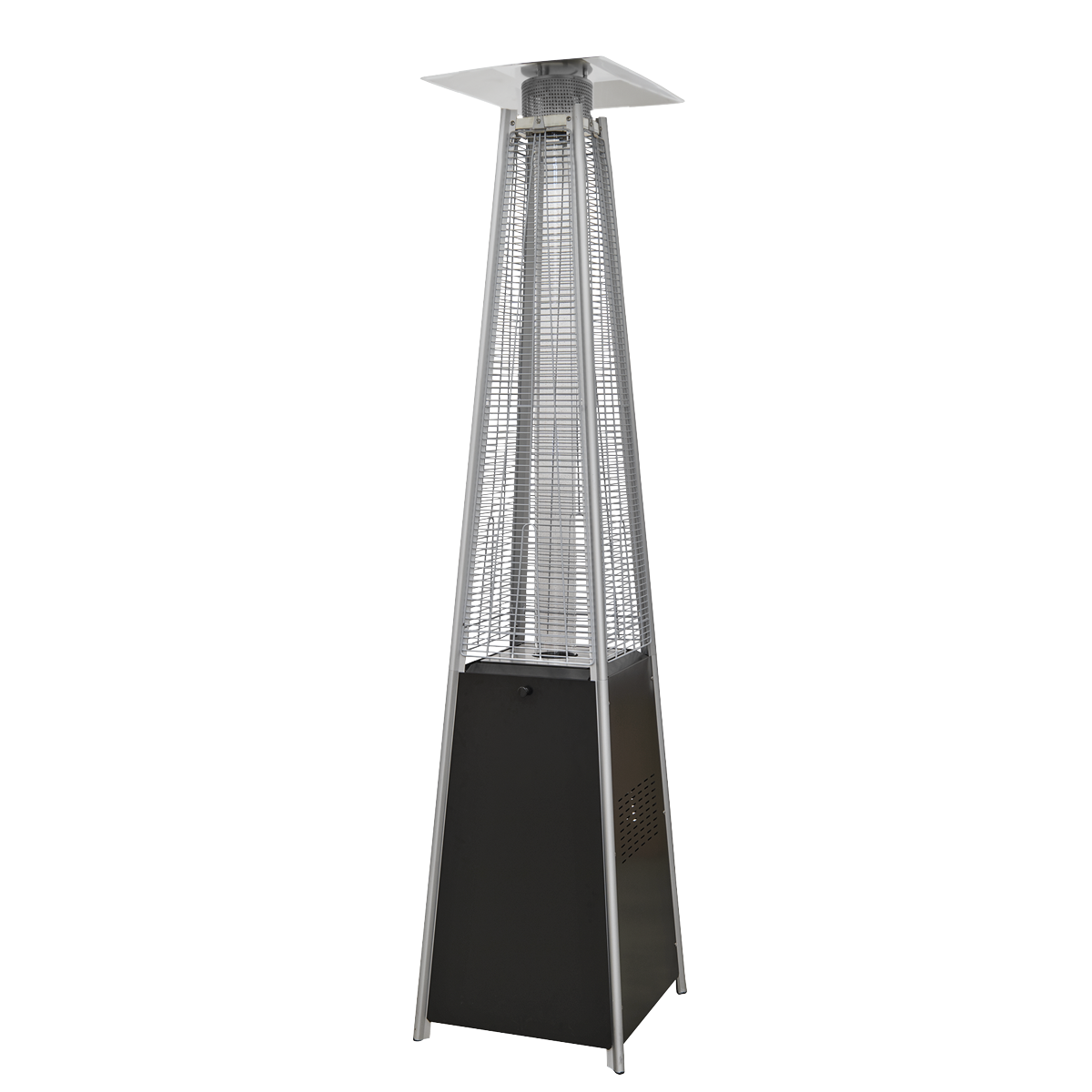 Dellonda Pyramid Gas Patio Heater 13kW, Black (DG98) (Factory Refurbished B)