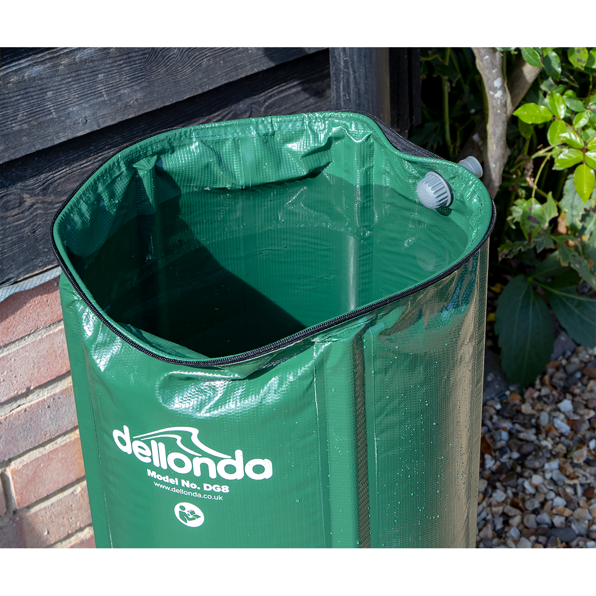 Dellonda Collapsible PVC Garden Water Butt with Lid & Drain Tap, 250L (DG9)