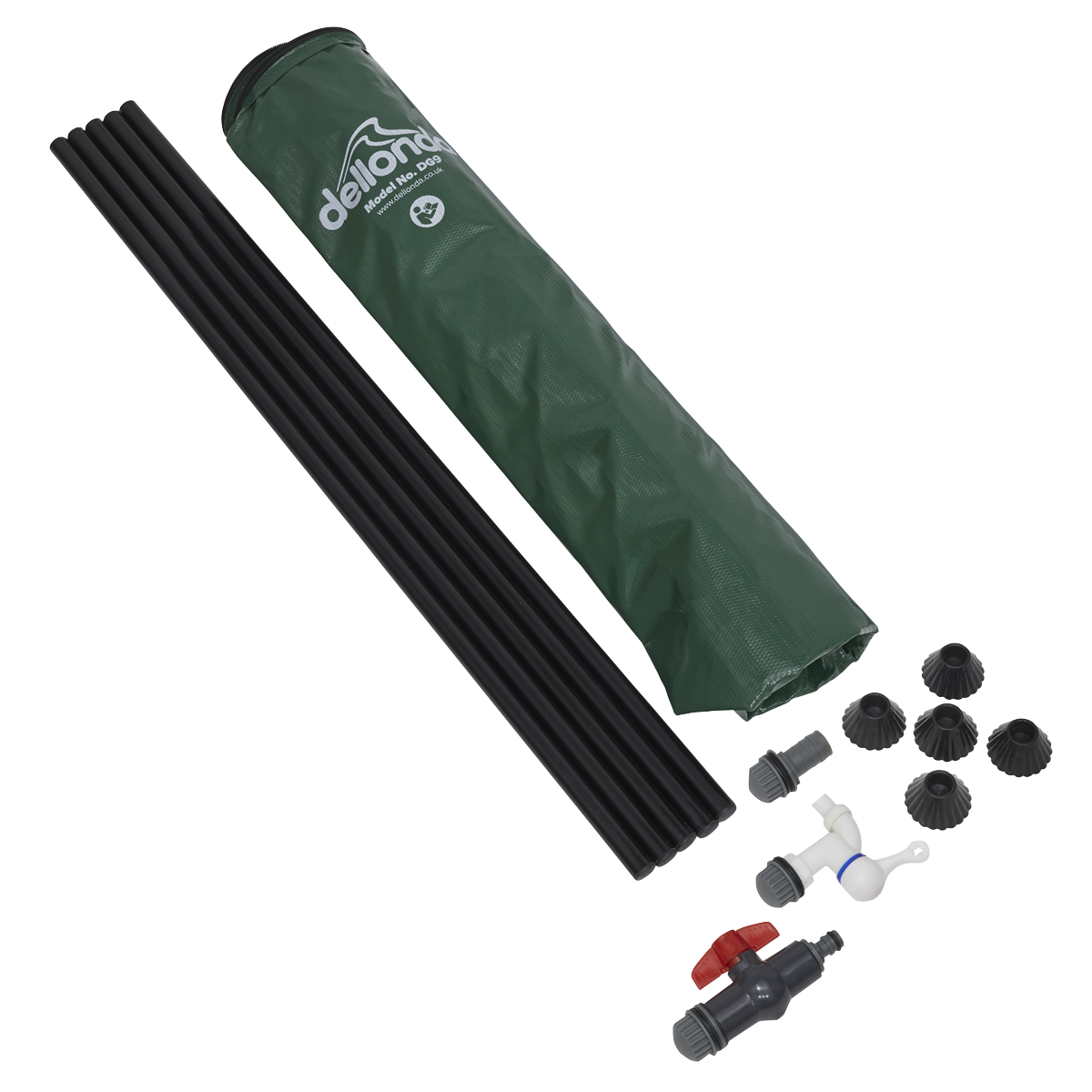 Dellonda Collapsible PVC Garden Water Butt with Lid & Drain Tap, 250L (DG9)