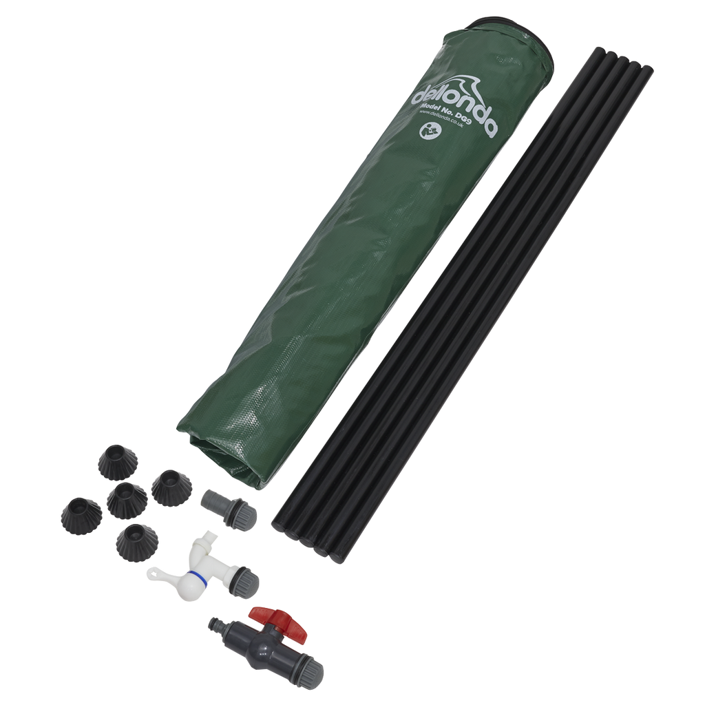 Dellonda Collapsible PVC Garden Water Butt with Lid & Drain Tap, 250L (DG9)