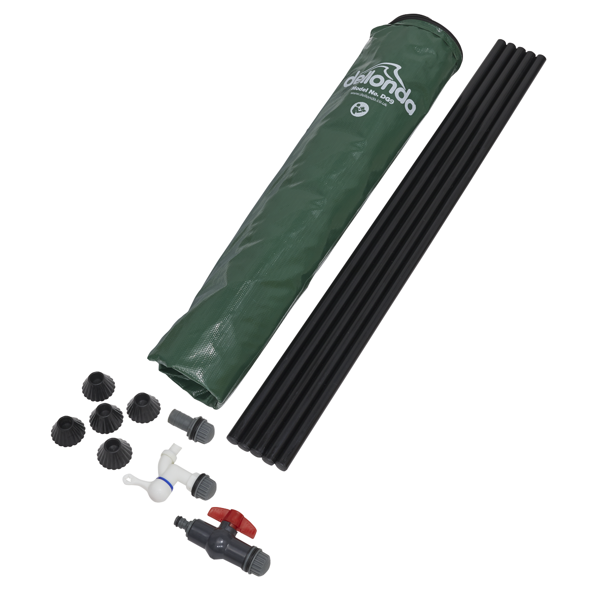 Dellonda Collapsible PVC Garden Water Butt with Lid & Drain Tap, 250L (DG9)