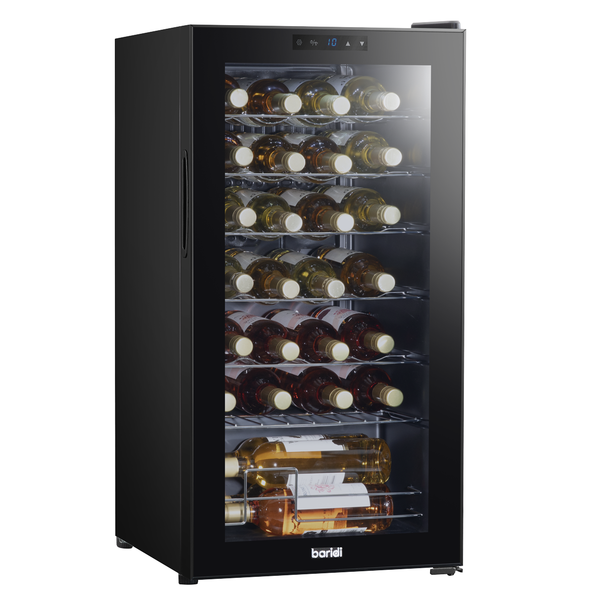 Baridi Wine Cooler Fridge, 28 Bottle, Black (DH10)