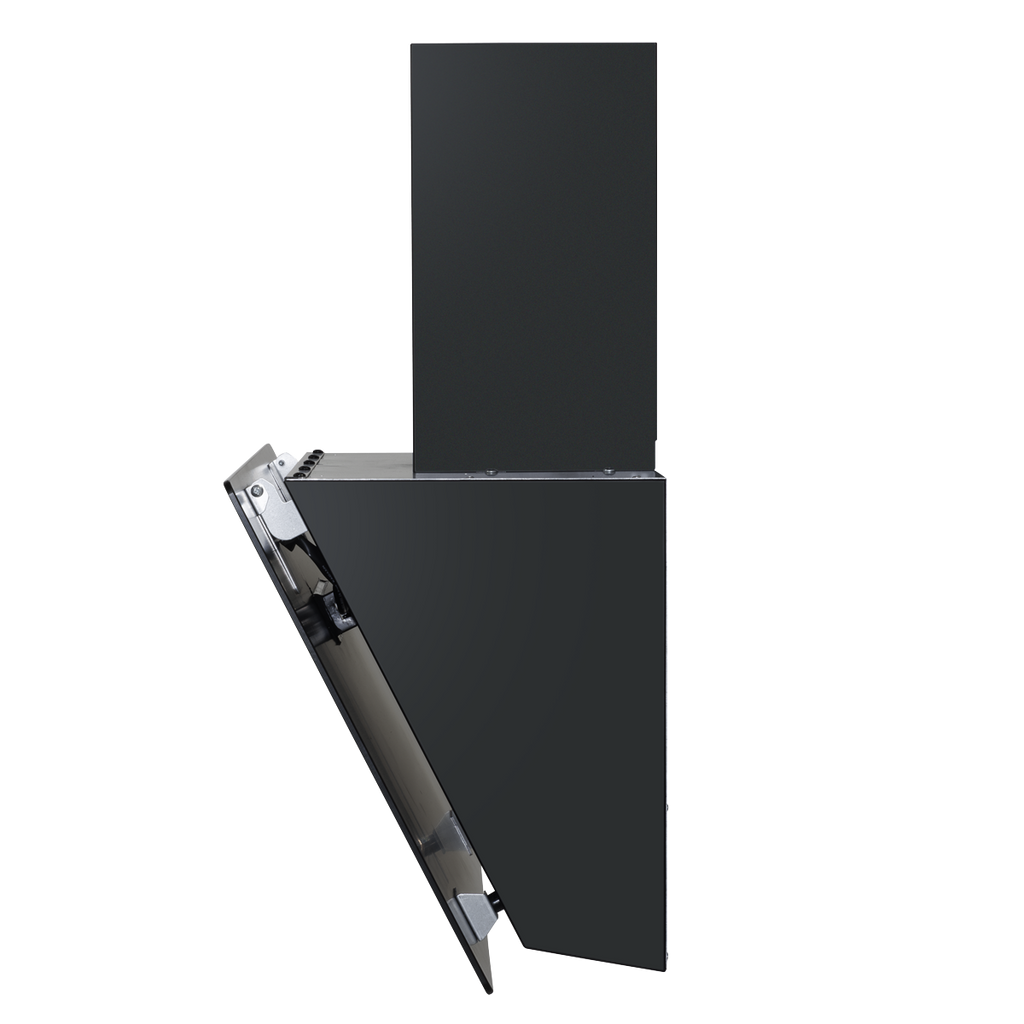 Baridi Angled Chimney Cooker Hood with Filters 60cm, Black (DH105)