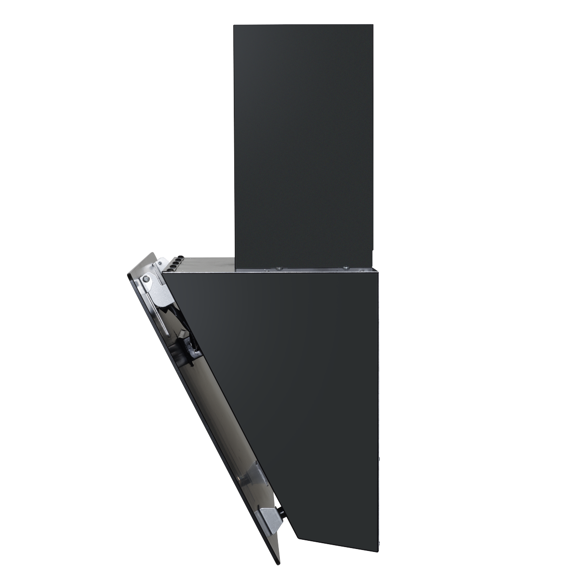 Baridi Angled Chimney Cooker Hood with Filters 60cm, Black (DH105)