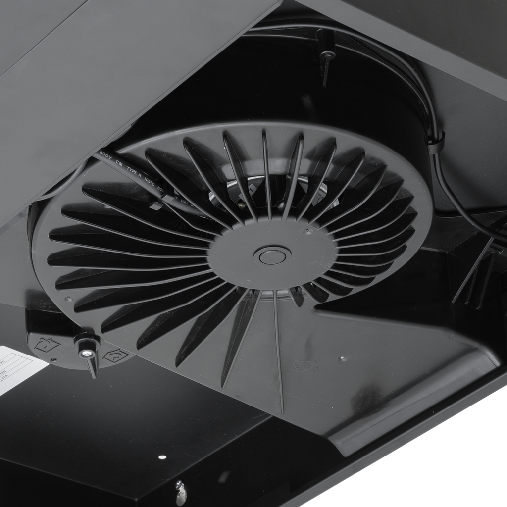 Baridi Visor Cooker Hood Extractor Fan 60cm, Black (DH107)
