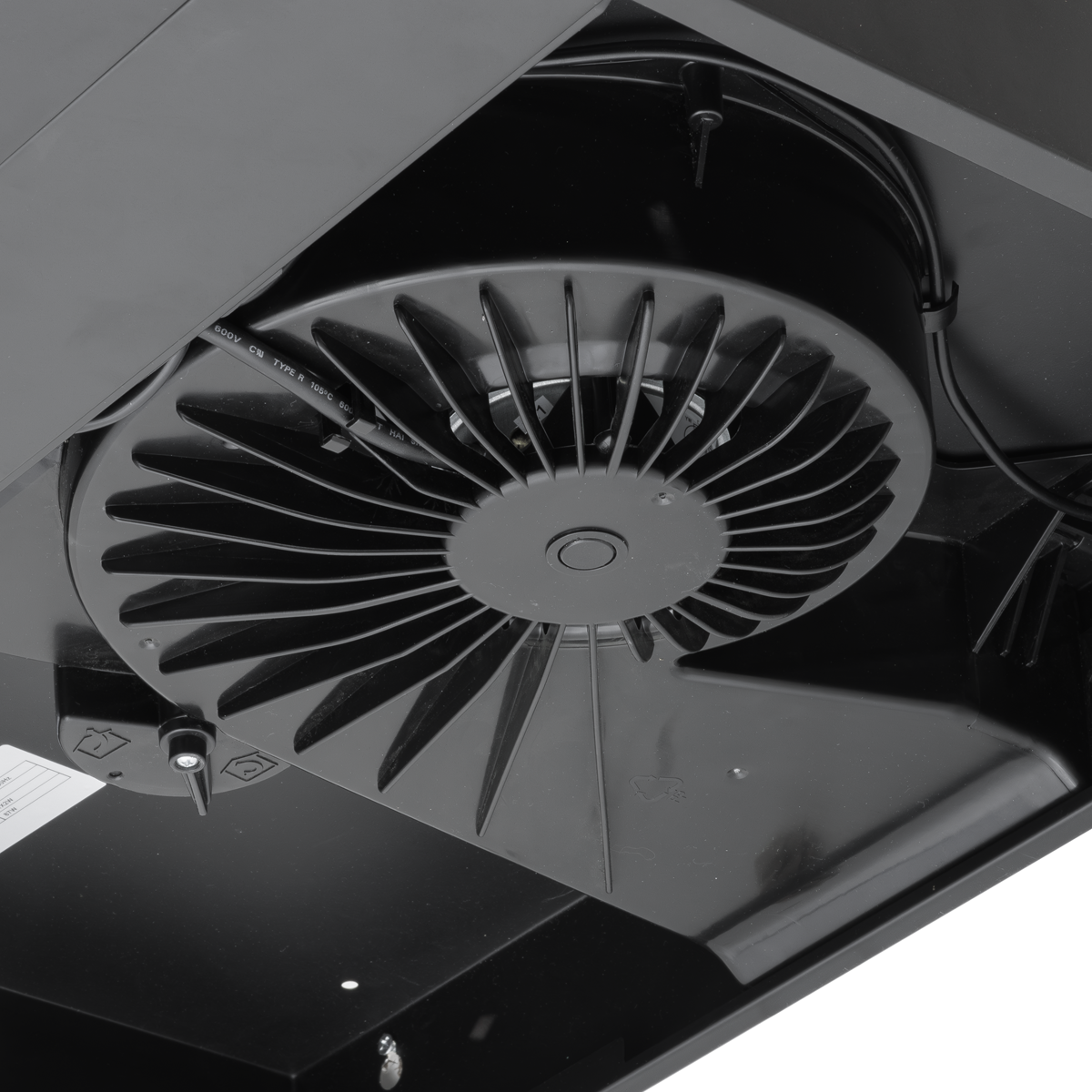 Baridi Visor Cooker Hood Extractor Fan 60cm, Black (DH107)