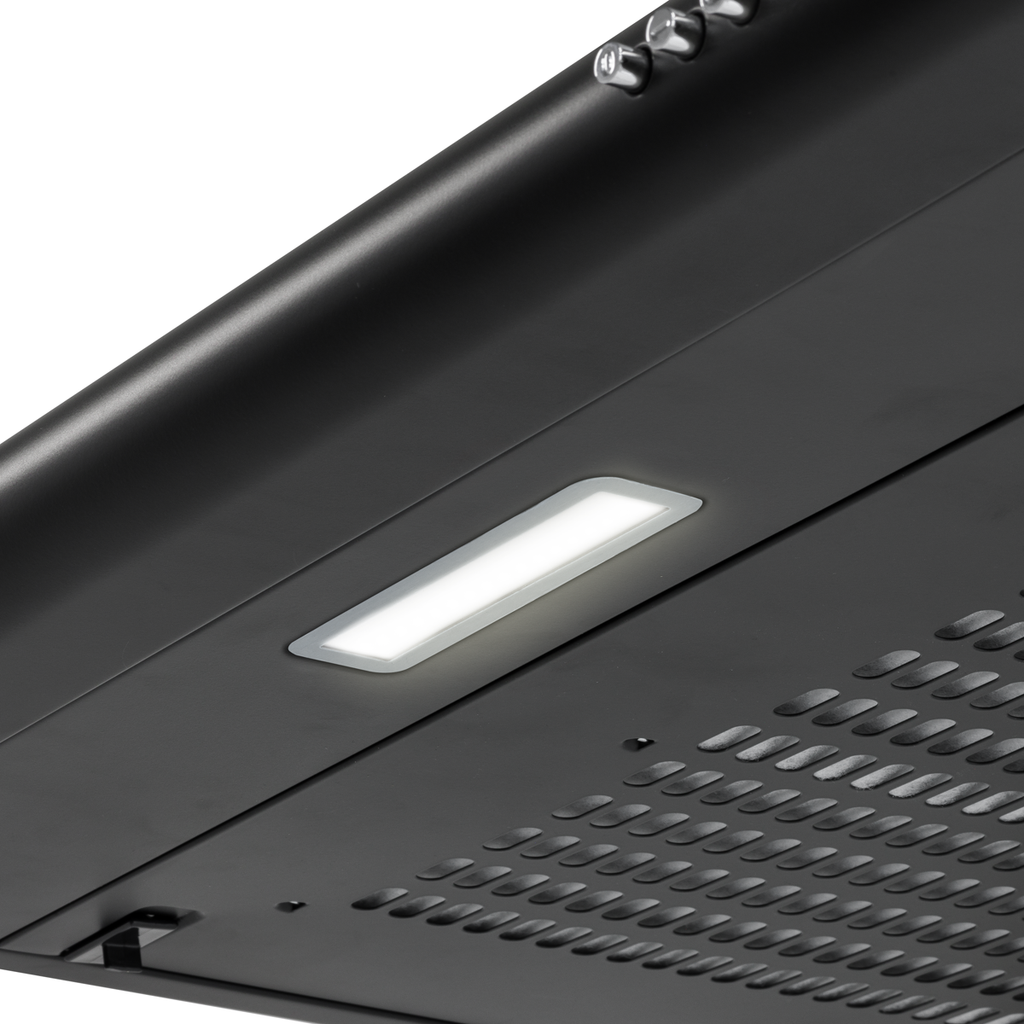 Baridi Visor Cooker Hood Extractor Fan 60cm, Black (DH107)