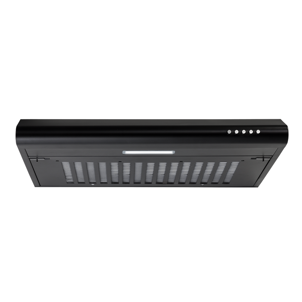 Baridi Visor Cooker Hood Extractor Fan 60cm, Black (DH107)