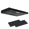 Baridi Visor Cooker Hood Extractor Fan 60cm, Black (DH107)