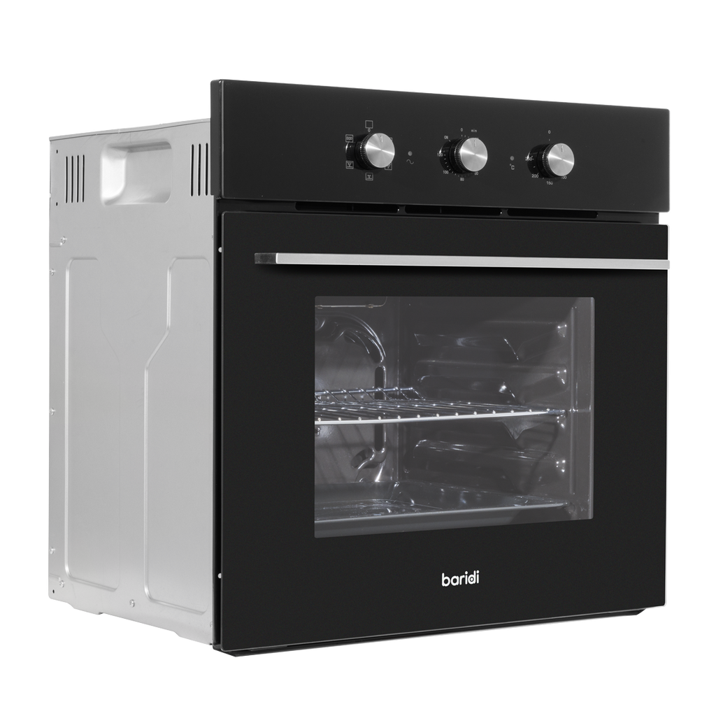 Baridi Built-In Fan-Assisted Oven with Timer 60cm, 55L Capacity, Black (DH110) (Factory Refurbished B)