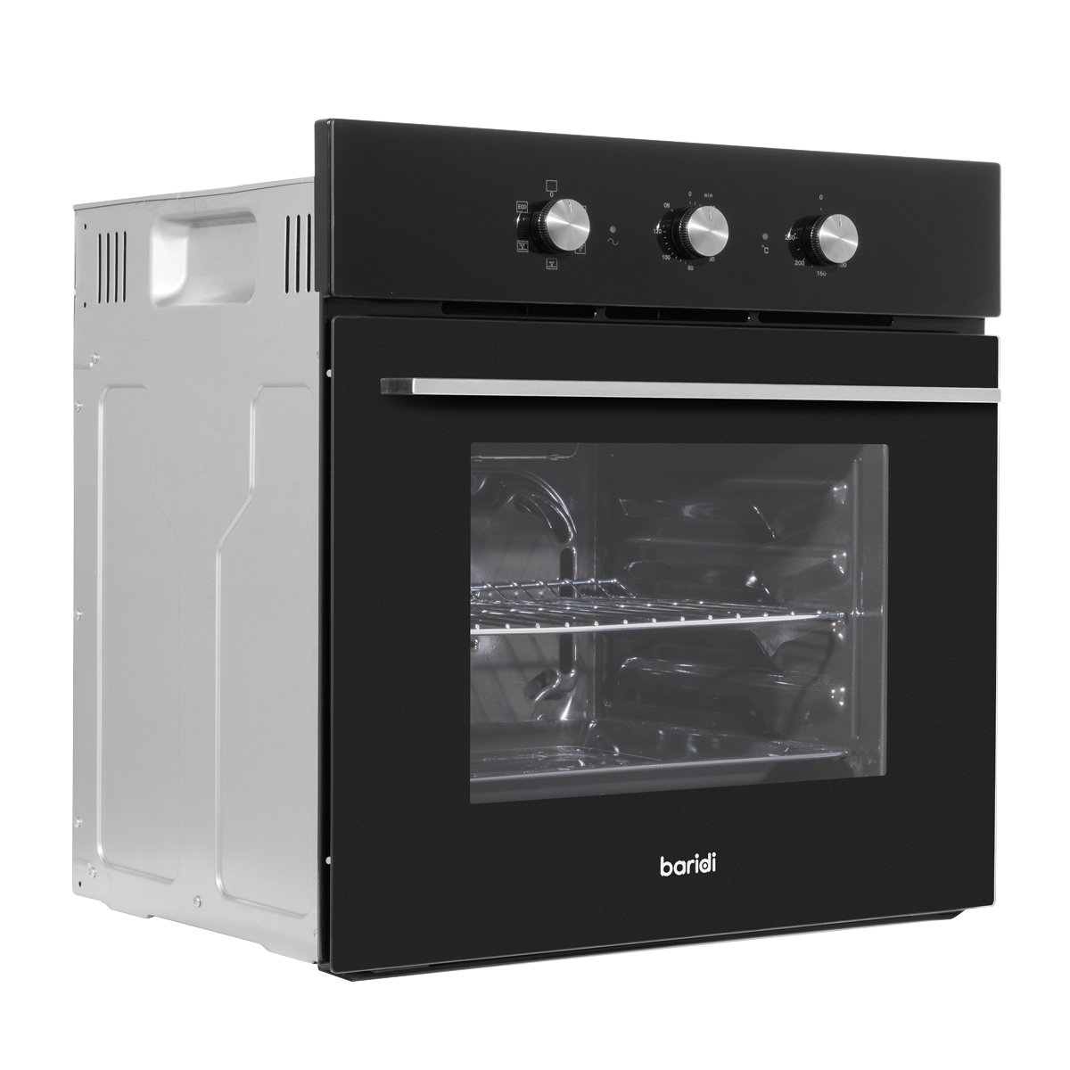Baridi Built-In 5-Function Fan Assisted Oven with Timer 60cm, 55L Capacity - Black