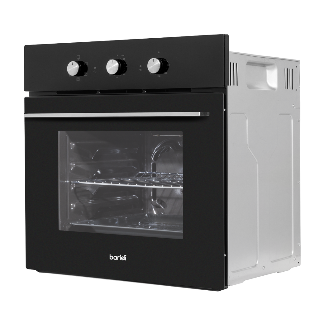 Baridi Built-In Fan-Assisted Oven with Timer 60cm, 55L Capacity, Black (DH110) (Factory Refurbished B)