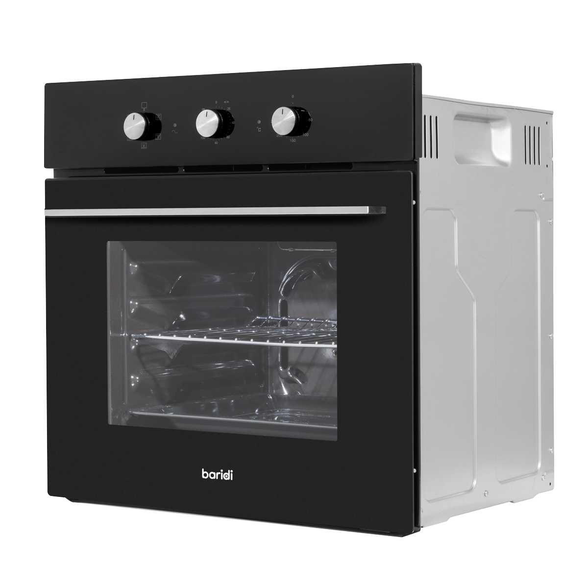 Baridi Built-In 5-Function Fan Assisted Oven with Timer 60cm, 55L Capacity - Black