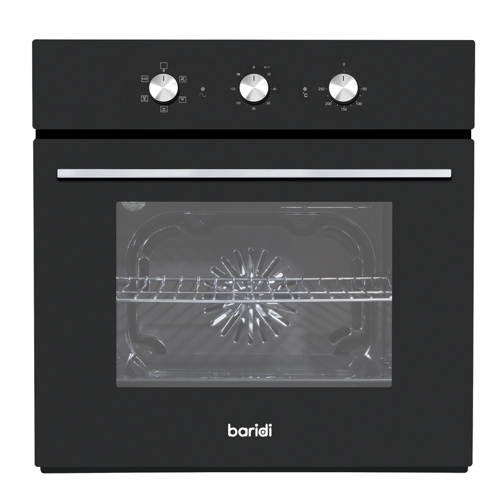 Baridi Built-In Fan-Assisted Oven with Timer 60cm, 55L Capacity, Black (DH110) (Factory Refurbished B)