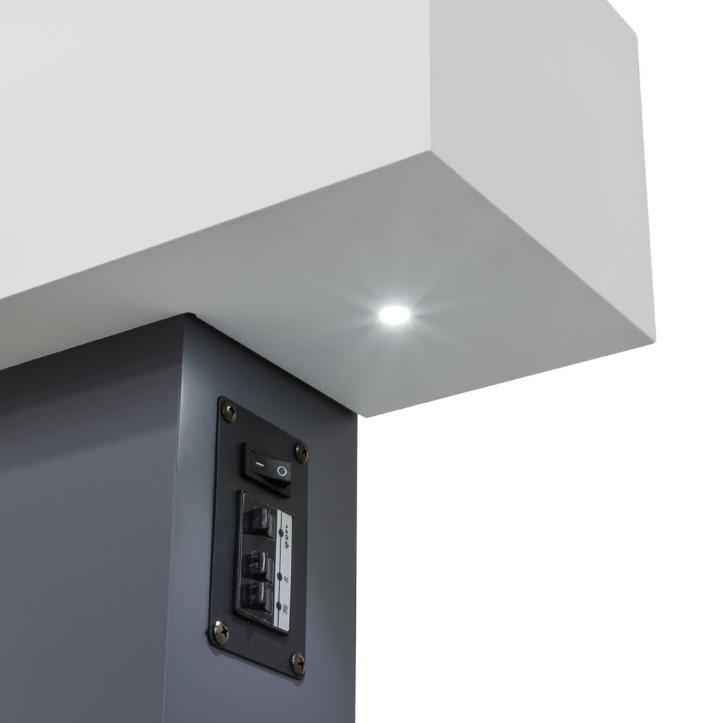 Baridi Electric Fireplace 52", Wall Mounted, LED Flame Effects, Grey (DH112)
