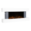 Baridi Electric Fireplace 52", Wall Mounted, LED Flame Effects, Grey (DH112)