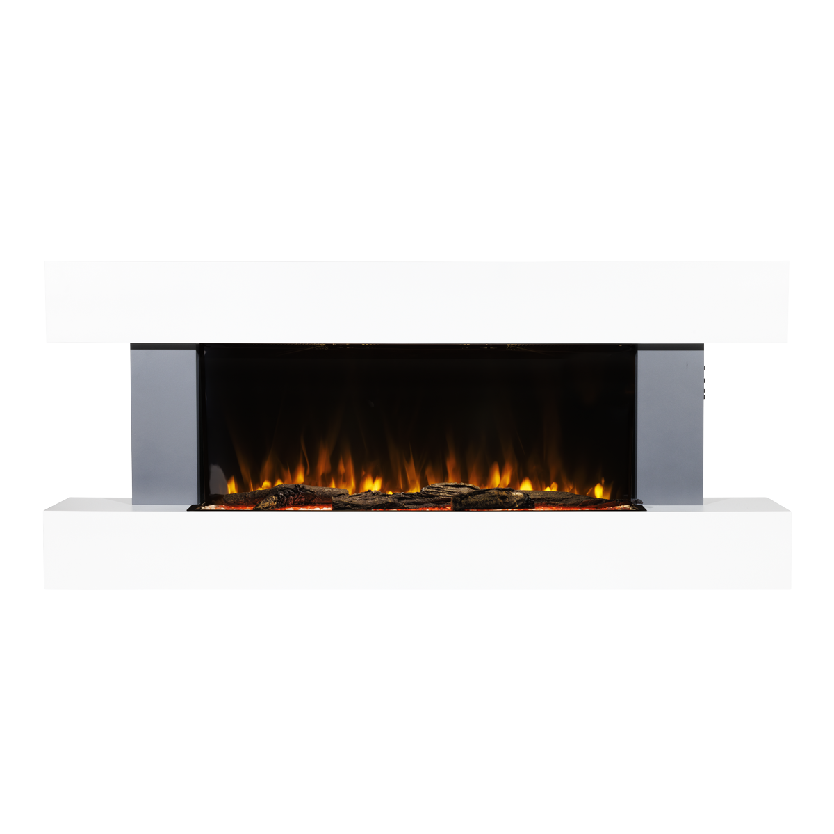 Baridi Electric Fireplace 52", Wall Mounted, LED Flame Effects, Grey (DH112)