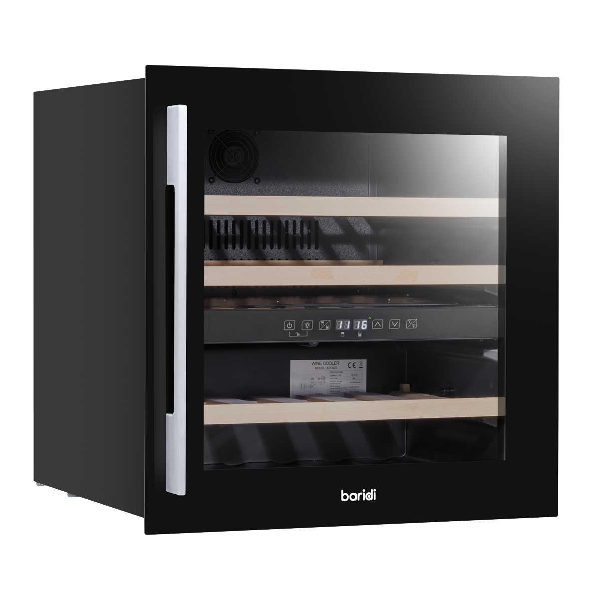 Baridi Built-In Dual Zone Wine Cooler Fridge, 36 Bottle, Black (DH117) (Factory Refurbished B)
