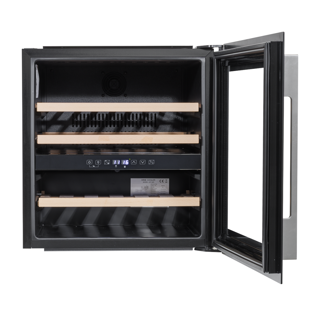 Baridi Built-In Dual Zone Wine Cooler Fridge, 36 Bottle, Black (DH117) (Factory Refurbished B)