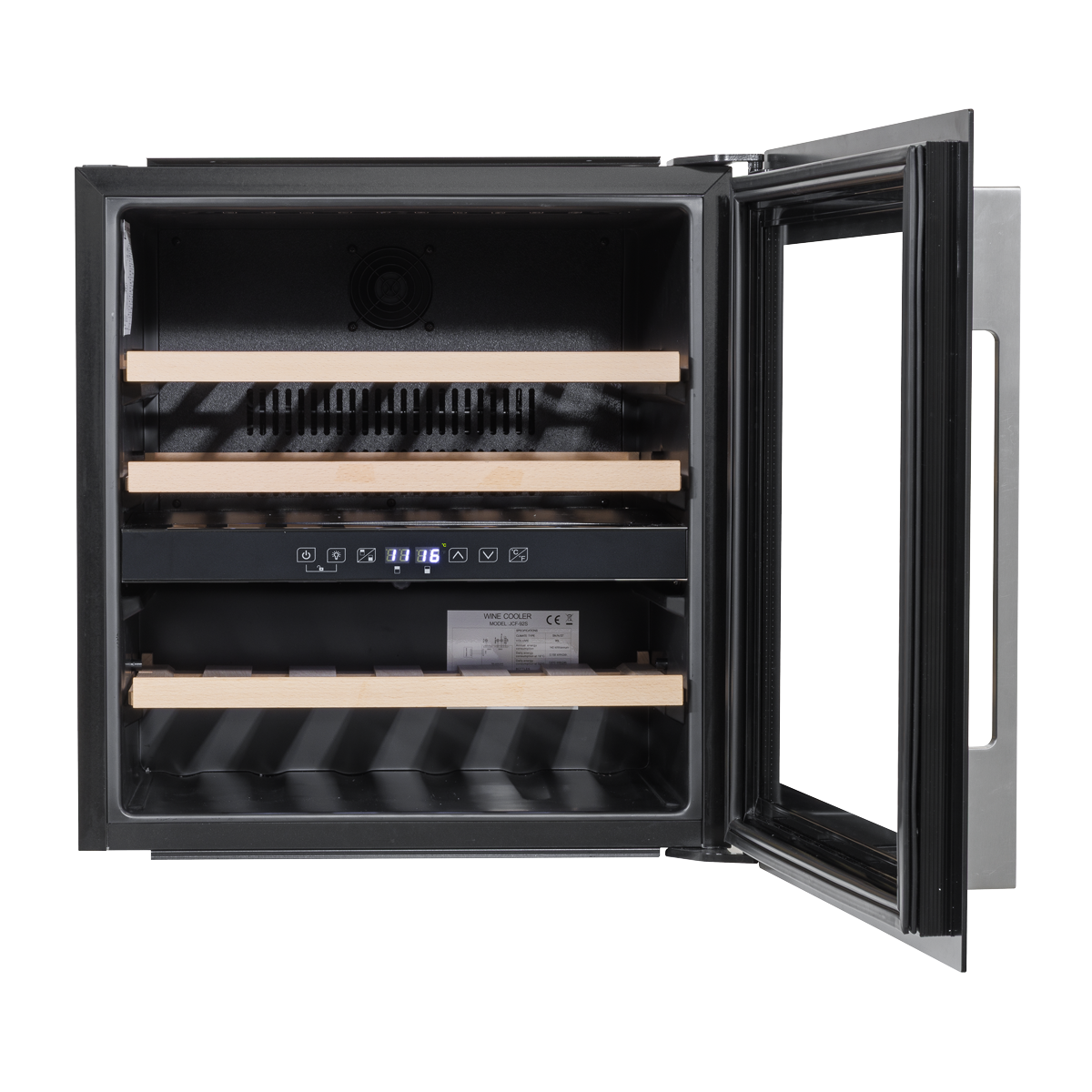 Baridi Built-In Dual Zone Wine Cooler Fridge, 36 Bottle, Black (DH117) (Factory Refurbished B)