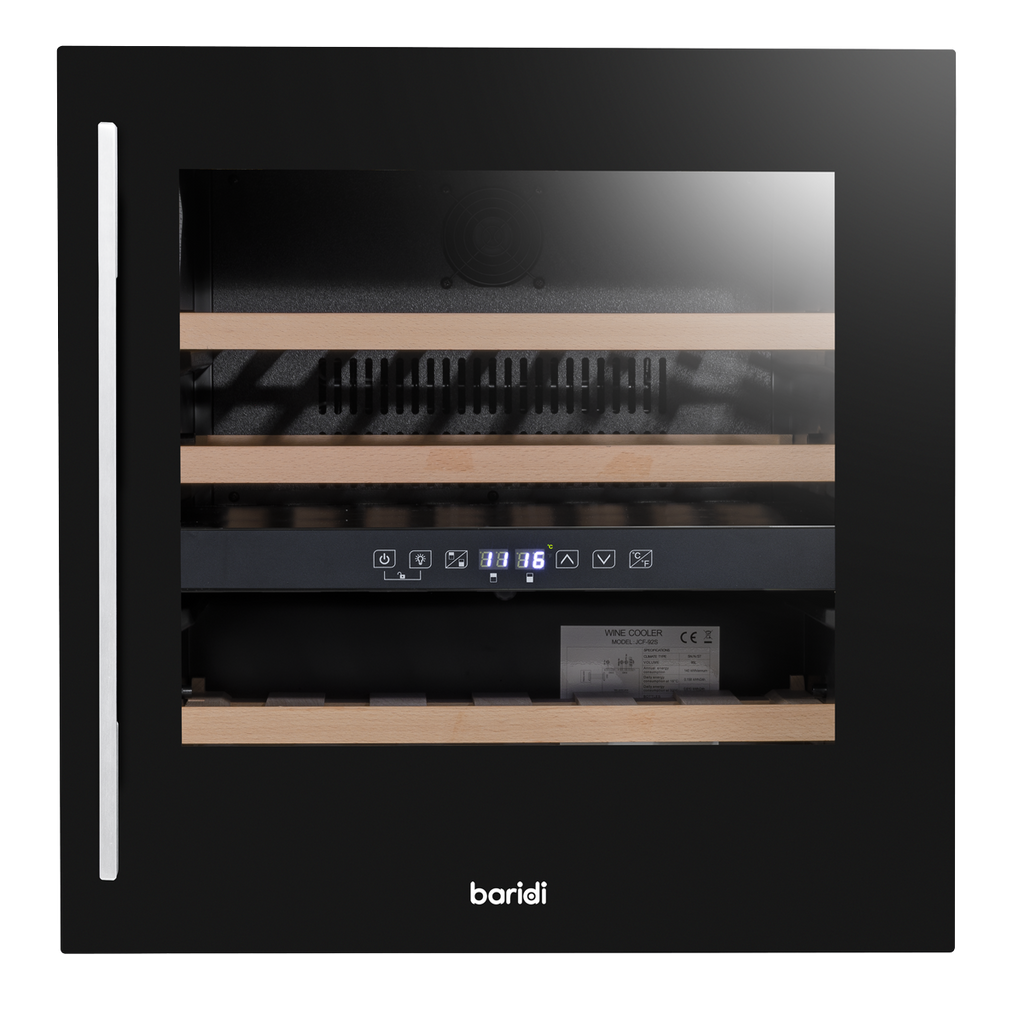 Baridi Built-In Dual Zone Wine Cooler Fridge, 36 Bottle, Black (DH117) (Factory Refurbished B)