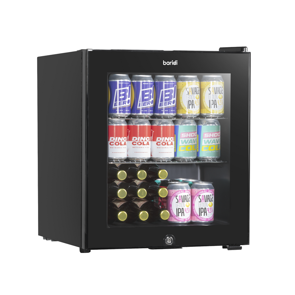 Baridi Beer & Drinks Mini Fridge, 50L Capacity, Black (DH12)