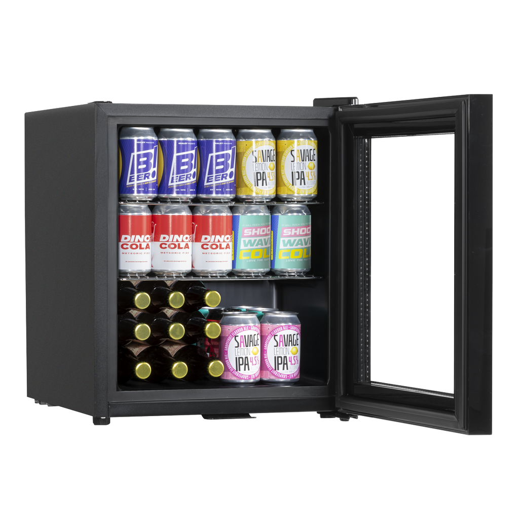 Baridi Beer & Drinks Mini Fridge, 50L Capacity, Black (DH12)