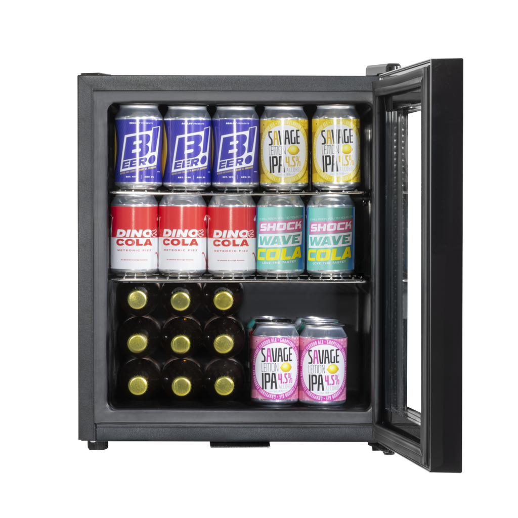 Baridi Beer & Drinks Mini Fridge, 50L Capacity, Black (DH12)