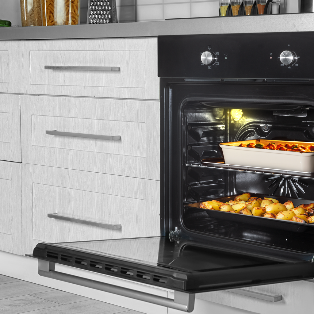 Baridi Built-in Fan-Assisted Oven 60cm, 55L Capacity, Black (DH124)