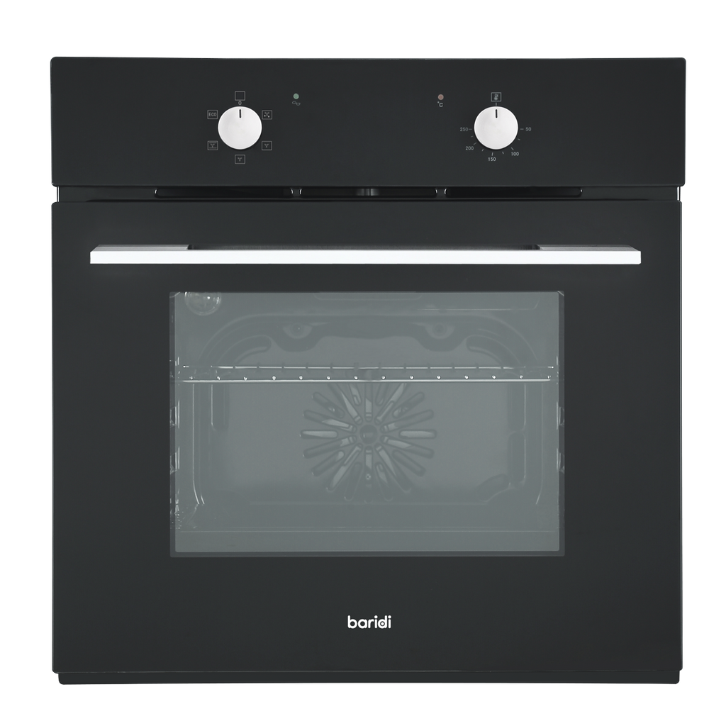 Baridi Built-in Fan-Assisted Oven 60cm, 55L Capacity, Black (DH124)