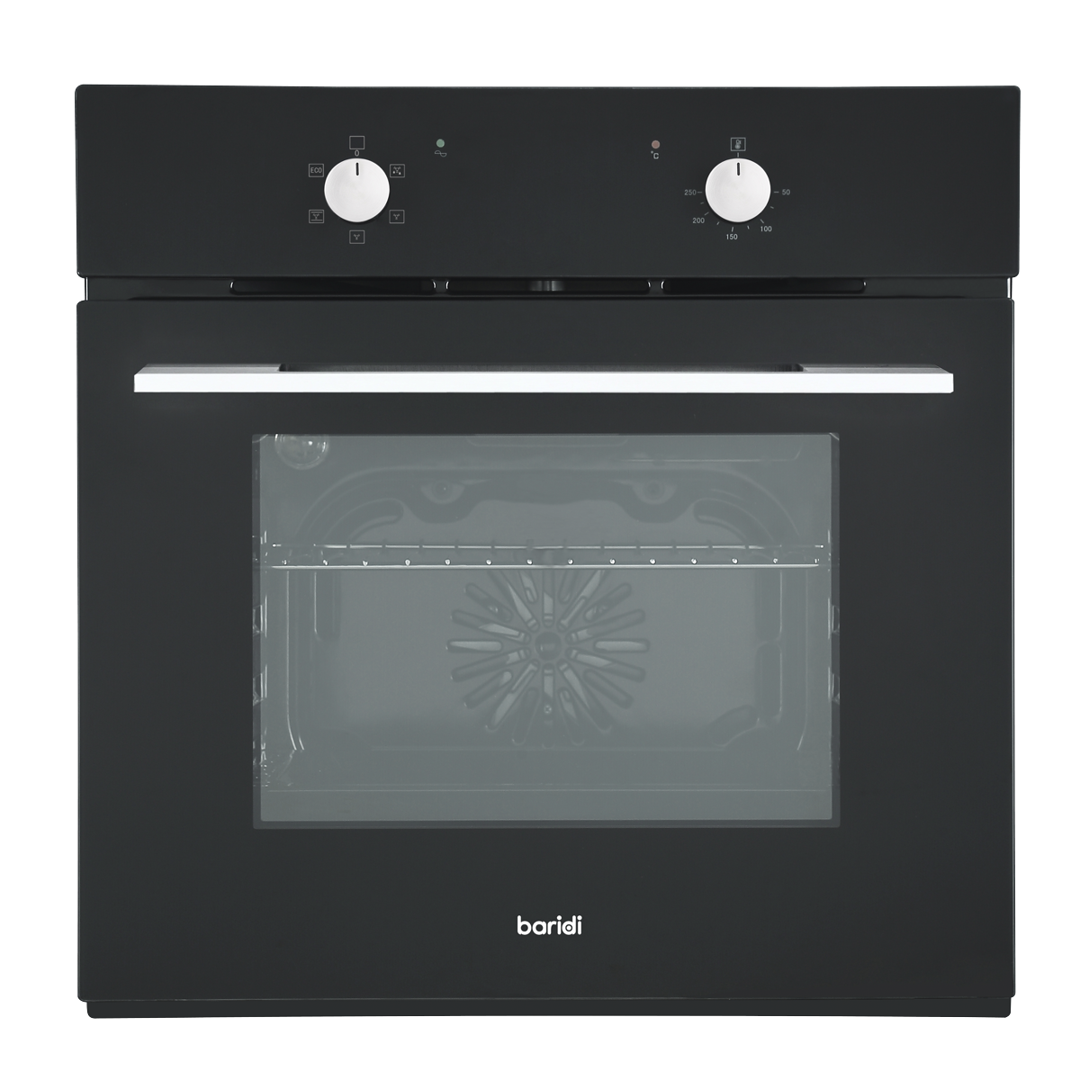 Baridi Built-in Fan-Assisted Oven 60cm, 55L Capacity, Black (DH124)
