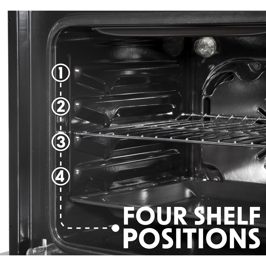 Baridi Built-in Fan-Assisted Oven 60cm, 55L Capacity, Stainless Steel (DH125)