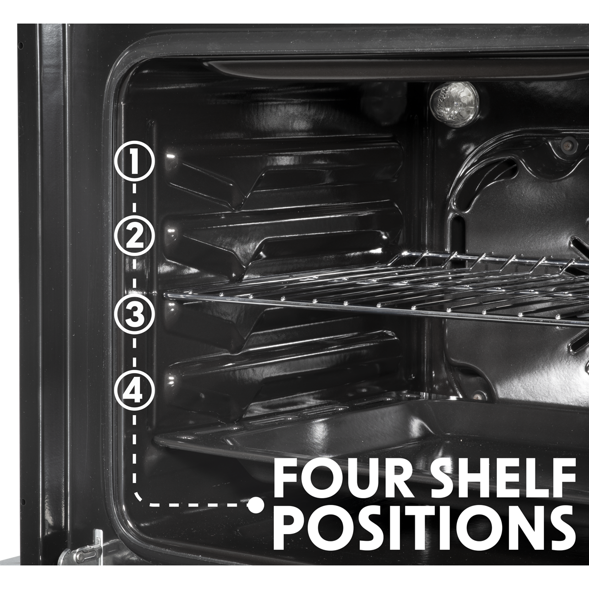 Baridi Built-in Fan-Assisted Oven 60cm, 55L Capacity, Stainless Steel (DH125)