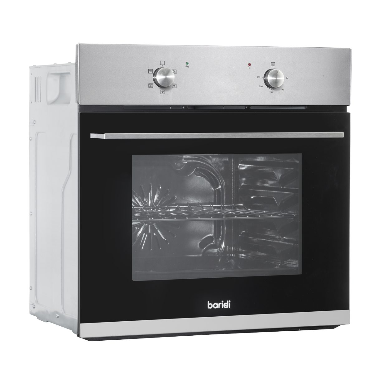 Baridi Built-in Fan-Assisted Oven 60cm, 55L Capacity, Stainless Steel (DH125)