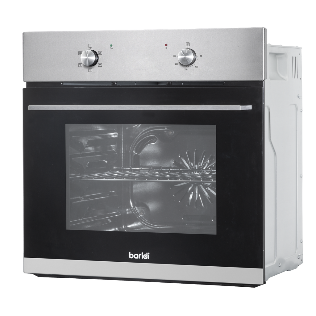 Baridi Built-in Fan-Assisted Oven 60cm, 55L Capacity, Stainless Steel (DH125)
