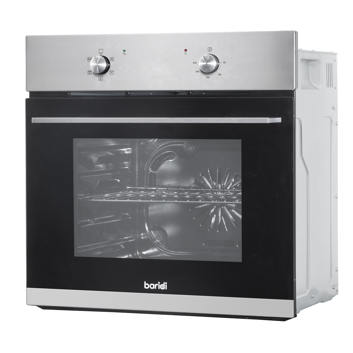 Baridi Built-in Fan-Assisted Oven 60cm, 55L Capacity, Stainless Steel (DH125)