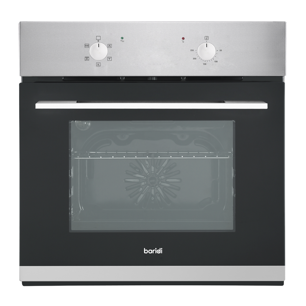 Baridi Built-in Fan-Assisted Oven 60cm, 55L Capacity, Stainless Steel (DH125)