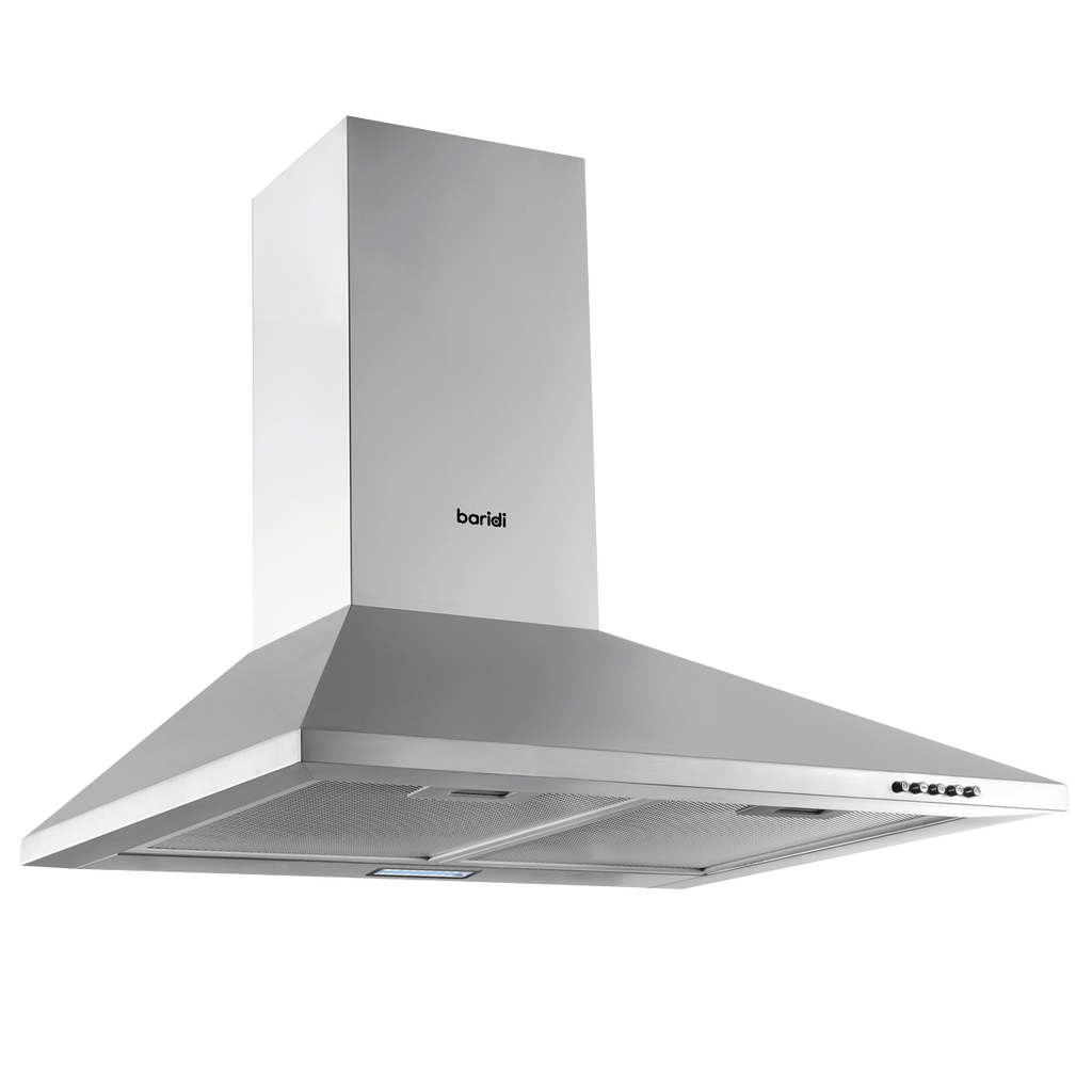 Baridi Chimney Style Cooker Hood with Filters 60cm, Stainless Steel (DH126)