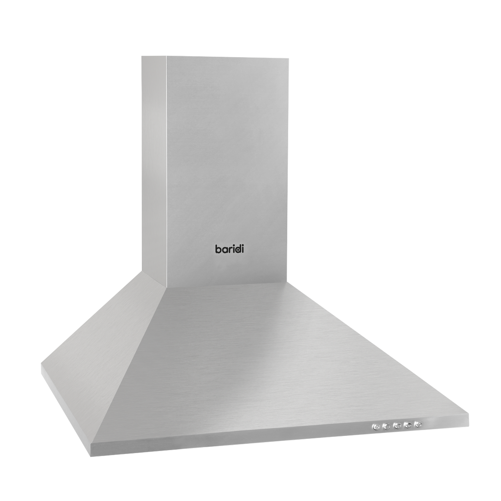 Baridi Chimney Style Cooker Hood with Filters 60cm, Stainless Steel (DH126)